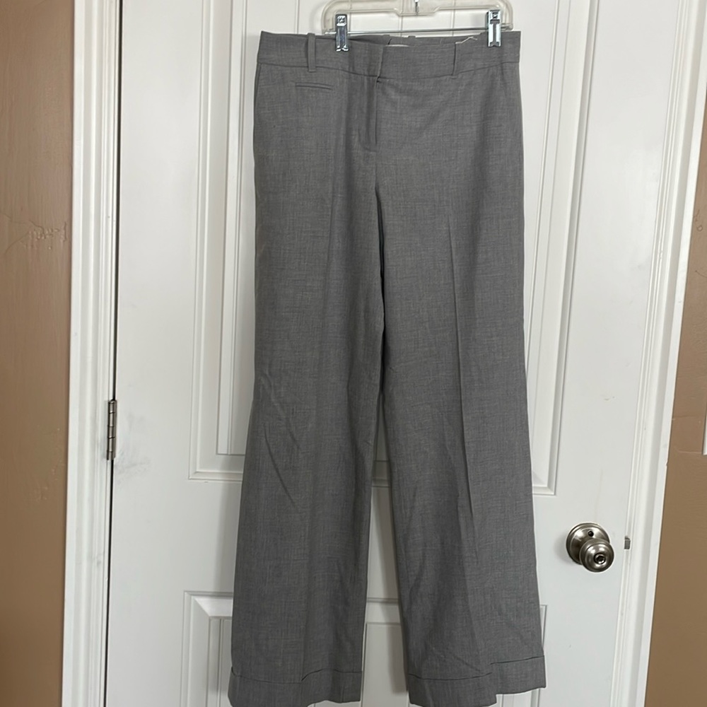 Ann Taylor Gray wide leg trouser pants